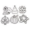 4 1/2" Fall Plants &amp; Creatures Clear Plastic Suncatchers - 24 Pc. Image 1