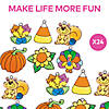4 1/2" Fall Plants &amp; Creatures Clear Plastic Suncatchers - 24 Pc. Image 2