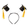 4 1/2" Graduation Mortarboard Black Plastic Head Boppers - 12 Pc. Image 1