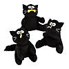 4 1/2" Halloween Black Scaredy Face Stuffed Cat Toys - 12 Pc. Image 1