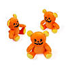 4 1/2" Halloween Jack-O&#8217;-Lantern Face Stuffed Bears - 12 Pc. Image 1