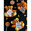 4 1/2" Halloween Jack-O&#8217;-Lantern Face Stuffed Bears - 12 Pc. Image 1