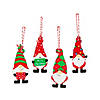 4 1/2" Happy Gnome Red & Green Wood Christmas Ornaments - 12 Pc. Image 1