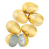 4 1/2" Metallic Gold Plastic Easter Eggs - 6 Pc. Image 1