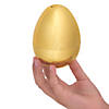 4 1/2" Metallic Gold Plastic Easter Eggs - 6 Pc. Image 1