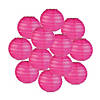 4 1/2" Mini Hot Pink Hanging Paper Lanterns - 12 Pc. Image 1