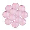 4 1/2" Mini Light Pink Hanging Paper Lanterns - 12 Pc. Image 1