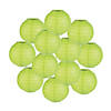 4 1/2" Mini Lime Green Hanging Paper Lanterns - 12 Pc. Image 1
