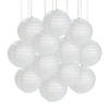 4 1/2" Mini White Hanging Paper Lanterns &#8211; 12 Pc. Image 1