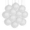4 1/2" Mini White Hanging Paper Lanterns &amp;#8211; 12 Pc. Image 1