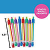 4 1/2" Rainbow Striped Extendable Rubber Eraser Sticks - 12 Pc. Image 2
