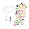 4 1/2" Religious Chosen Beaded Bracelet with Cross Charm Craft Kit &#8211; Makes 12 Image 1