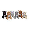 4 1/2" Smiling Black, Tan, White, Grey & Brown Stuffed Cats - 12 Pc. Image 1