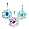 4 1/2&quot; Thumbprint Snowflake Christmas Ornament Craft Kit - Makes 12 Image 1
