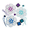 4 1/2&quot; Thumbprint Snowflake Christmas Ornament Craft Kit - Makes 12 Image 1