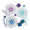 4 1/2" Thumbprint Snowflake Christmas Ornament Craft Kit - Makes 12 Image 1