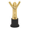 4 1/2" x 1 1/2" diam.  Goldtone Victory Plastic Award Trophies - 12 Pc. Image 1