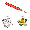 4 1/2&quot; x 1 1/2&quot; Fall Suncatchers with Paint Pens Kit - 72 Pc. Image 1