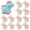 4 1/2&quot; x 2 1/4&quot; DIY Design Your Own White Ceramic Unicorn Banks - 12 Pc. Image 1