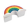 4 1/2" x 2" DIY White Ceramic Rainbow Keepsake Boxes - 12 Pc. Image 1