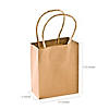 4 1/2" x 2" x 5 3/4" Small Brown Kraft Paper Gift Bags - 12 Pc. Image 1