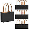 4 1/2" x 3 1/4" Mini Black Kraft Paper Gift Bags - 12 Pc. Image 1
