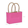 4 1/2" x 3 1/4" Mini Hot Pink Kraft Paper Gift Bags - 12 Pc. Image 1