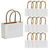 4 1/2" x 3 1/4" Mini White Kraft Paper Gift Bags - 12 Pc. Image 1