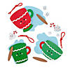 4 1/2" x 4 1/2" Cute Hot Cocoa Christmas Ornament Craft Kit - Makes 12 Image 1