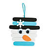 4 1/2" x 4 1/2" Snowman Craft Stick Christmas Ornament Craft Kit - Makes 12 Image 1