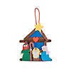 4 1/2" x 4 3/4" Nativity Craft Stick Religious Christmas Ornament Craft Kit - Makes 12 Image 1