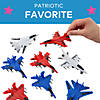 4 1/2" x 4" Mini Patriotic USA Pull-Back Plastic Fighter Jets - 12 Pc. Image 2