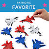 4 1/2" x 4" Patriotic USA Pull-Back Plastic Fighter Jets - 12 Pc. Image 2