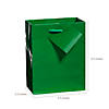 4 1/2" x 5 1/2" Small Green Paper Gift Bags with Tag - 12 Pc. Image 1