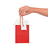 4 1/2" x 5 3/4" Small Red Gift Bags with Tags - 12 Pc. Image 1