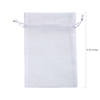 4 1/2" x 6 1/4" Large White Organza Drawstring Bags - 12 Pc. Image 1