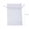 4 1/2&quot; x 6 1/4&quot; Large White Organza Drawstring Bags - 12 Pc. Image 1