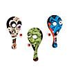 4 1/2" x 9" Halloween Eyeball Catch Monster Wood Paddle Ball Games - 12 Pc. Image 1