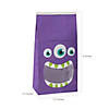 4 1/2" x 9" Halloween Tin Tie Treat Bags with Monster Mouth Window - 24 Pc. Image 1