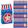 4 1/2" x 9" Patriotic Tin Tie Paper Treat Bags with Star Window - 24 Pc. Image 1