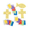 4 1/4" - 4 1/2" Religious Sand Art Magnet Craft Kit - Makes 12 Image 1