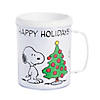 4 1/4" 8 oz. Color Your Own Peanuts&#174; Christmas Reusable BPA-Free Plastic Mugs - 12 Ct. Image 1