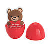 4 1/4" Jesus Loves You Beary Much Stuffed Bear-Filled Easter Eggs - 12 Pc. Image 1