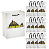 4 1/4" x 2 1/4" x 5 1/2" Small New York Paper Gift Bags with Tags - 12 Pc. Image 1