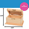 4 1/4" x 2 3/4" DIY Unfinished Wood Classic Treasure Boxes - 12 Pc. Image 3