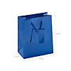 4 1/4" x 5 1/2" Small Royal Blue Paper Gift Bags with Tag - 12 Pc. Image 1