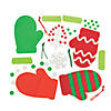 4 1/4" x 6" Mitten Christmas Ornament Red & Green Craft Kit - Makes 12 Image 1