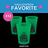 4" 10 oz. Christian Pumpkin Glow-in-the-Dark Reusable BPA-Free Plastic Cups - 12 Ct. Image 2