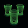 4" 10 oz. Glow-in-the-Dark Spooky Face Halloween Reusable BPA-Free Plastic Cups - 12 Ct. Image 1