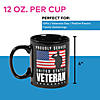 4" 12 oz. Saluting Veteran American Flag Reusable Ceramic Coffee Mug Image 1